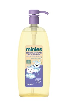 Minies Bebek Saç ve Vücut Şampuanı 750 Ml 8'li Paket