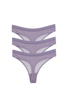 Vanilya Secret Pamuk Tanga 3'lü Paket Koyu Lila Vanilya Secret Pamuk Tanga 3'lü Paket Koyu Lila