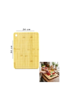 26x36x1.8cm Ahşap Bambu Kesim Panosu - Kesme Tahtası Çok Renkli 26x36x1.8cm Ahşap Bambu Kesim Panosu - Kesme Tahtası Çok Renkli