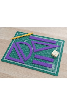 3d Baskı Geometri Cetvel Seti - İletki, Gönye Ve Ölçüm Araçları - Mor 3d Baskı Geometri Cetvel Seti - İletki, Gönye Ve Ölçüm Araçları - Mor