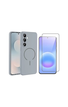 Vendas Galaxy S26 Fe Kılıf M-safe Şarj Özellikli Zore Meta Kapak + 9h Cam Ekran Koruyucu Gri Vendas Galaxy S26 Fe Kılıf M-safe Şarj Özellikli Zore Meta Kapak + 9h Cam Ekran Koruyucu Gri