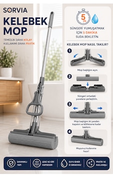 Kelebek Mop Kendinden Sıkmalı Pva Sünger Mop 124 Cm Çelik Saplı Yer Silme Ve Zemin Temizlik Mopu Kıl Tüy Toz Toplayan Temizlik Seti Kelebek Mop Kendinden Sıkmalı Pva Sünger Mop 124 Cm Çelik Saplı Yer Silme Ve Zemin Temizlik Mopu Kıl Tüy Toz Toplayan Temizlik Seti