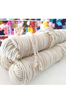 3mm Makrome Pamuklu Bükümlü Hamak Salıncak Ipi Hobi 1 Kg