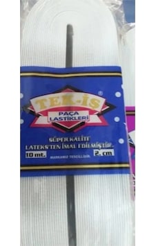 10 Mt Paça Lastiği 2 Cm Beyaz 10 Mt Paça Lastiği 2 Cm Beyaz