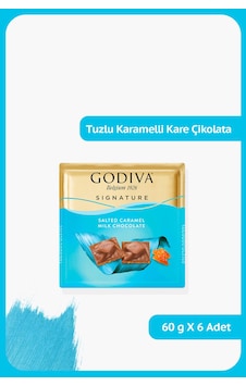 Godiva Tuzlu Karamelli Sütlü Kare Çikolata 60g X 6 Adet Godiva Tuzlu Karamelli Sütlü Kare Çikolata 60g X 6 Adet