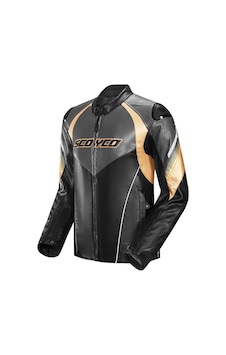Scoyco JK187 Deri 4 Mevsim Motosiklet Montu Gold - Siyah Scoyco JK187 Deri 4 Mevsim Motosiklet Montu Gold - Siyah