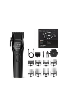 Wablow Saç Kesme Makinesi Şarjlı Tıraş Makinesi, Erkek Bakım Seti - 8000 Rpm Kablosuz Şarj Tabanı Berber Kuaför Tipi, 8 Kılavuz Taraklı, Led Ekran, Type-c