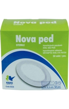 Nova Ped Hipoallerjenik Yapışkanlı Oval Göz Pedi 6,5 X 9,5 Cm 50