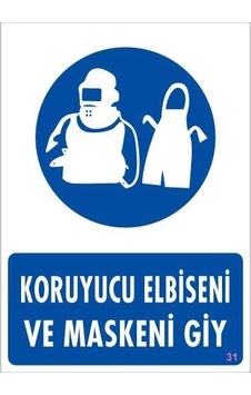 Plentifulkoruyucu Kıyafet Giy Uyarı Levhası 25x35 Kod:31 Plentifulkoruyucu Kıyafet Giy Uyarı Levhası 25x35 Kod:31