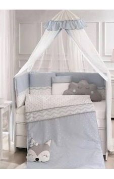 Momishop Fox Park Yatak Uyku Seti Mavi Açik Mavi Momishop Fox Park Yatak Uyku Seti Mavi Açik Mavi