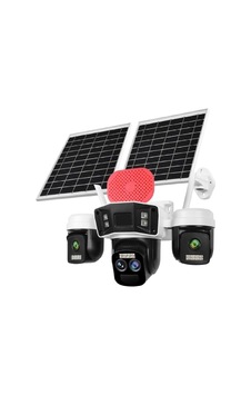 4075 Çift Solar Smart Güvenlik Kamerası 4g Sim 3 Lens Sirenli Wifi Ptz Diğer 4075 Çift Solar Smart Güvenlik Kamerası 4g Sim 3 Lens Sirenli Wifi Ptz Diğer