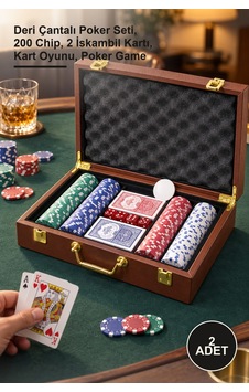 Arı 2 Adet Poker Oyunu Deri Çantalı Poker Seti, 200 Chip, 2 İskambil Kartı, Kart Oyunu, Poker Game Açık Arı 2 Adet Poker Oyunu Deri Çantalı Poker Seti, 200 Chip, 2 İskambil Kartı, Kart Oyunu, Poker Game Açık