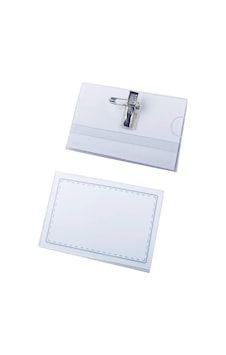 Sahra Sakura Pvc Yaka Kartı Kabı 5,5x9cm Kıskaçlı-iğneli - 10 Adet