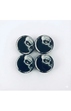 Kuru Kafa Ghost Damla Geçme Jant Göbek Kapağı 4 Lü Set 55/58mm Siyah Kuru Kafa Ghost Damla Geçme Jant Göbek Kapağı 4 Lü Set 55/58mm Siyah