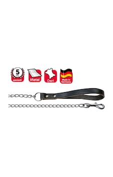 Karlıe - 734 - Deri Saplı Zincir Uzatma - Hcctrend - 100cm/2mm Siyah Diğer
