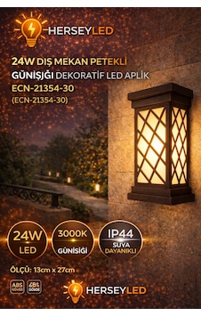 24w Dış Mekan Petekli Günışığı Dekoratif Led Aplik Ecn-21354-30 Gün Işığı 24w Dış Mekan Petekli Günışığı Dekoratif Led Aplik Ecn-21354-30 Gün Işığı