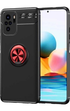 Xiaomi Poco M5s Kılıf Zore Ravel Silikon Kapak Siyah-Kırmızı Xiaomi Poco M5s Kılıf Zore Ravel Silikon Kapak Siyah-Kırmızı