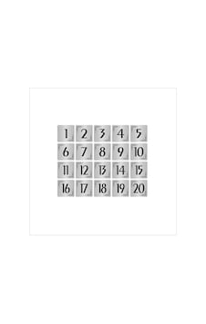 Metal Kapı Masa Dolap Numarası Levha 5x5cm Gümüş Renk 20 Adet 1 20 Metal Kapı Masa Dolap Numarası Levha 5x5cm Gümüş Renk 20 Adet 1 20