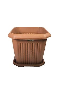 3 Adet 4lt Kaliteli Plastik Kare Çiçek Saksısı Hobi Balkon Otanti 3 Adet 4lt Kaliteli Plastik Kare Çiçek Saksısı Hobi Balkon Otanti