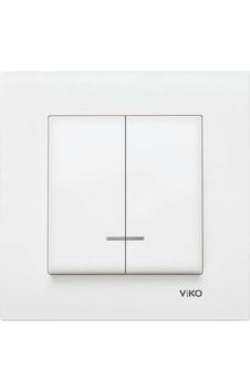 Viko Karre Beyaz Işıklı Komütatör Çerçeveli - 90967050 Viko Karre Beyaz Işıklı Komütatör Çerçeveli - 90967050