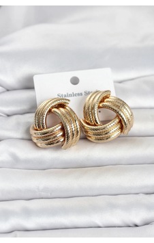 316l Çelik Gold Renk Sarmal Model Kadın Küpe Diğer