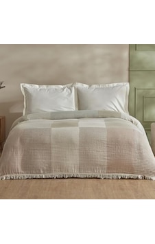 Karaca Home Cube %100 Pamuk Çift Kişilik Müslin Pike Bej Açık Indigo Karaca Home Cube %100 Pamuk Çift Kişilik Müslin Pike Bej Açık Indigo