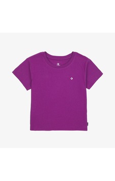 Converse Classic Kadın Slim Fit Cropped Mor T-shirt Converse Classic Kadın Slim Fit Cropped Mor T-shirt