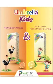 Umbrella Kids Multivitamin 150 Ml + Omega-3 Şurup 150 Ml