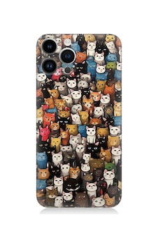 Apple Uyumlu iPhone 13 Pro Max Silikon Kılıf Sevimli Komik Kedi Suratları Apple Uyumlu iPhone 13 Pro Max Silikon Kılıf Sevimli Komik Kedi Suratları