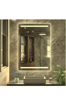 Nuun Dekor 70x50 Günışığı Ledli Kumlamalı Banyo Lavabo Ofis Makyaj Kuaför Aynası Prizli Şeffaf Nuun Dekor 70x50 Günışığı Ledli Kumlamalı Banyo Lavabo Ofis Makyaj Kuaför Aynası Prizli Şeffaf