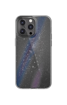 Apple Uyumlu iPhone 15 Pro Max Kılıf Çift Katmanlı Imd Baskılı Bumper Lisanslı Switcheasy Cosmos Nebula Kap Renksiz