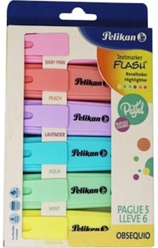 Pelikan Fosforlu Kalem İşaret Kalemi Pastel 6 Renk Renkli Pelikan Fosforlu Kalem İşaret Kalemi Pastel 6 Renk Renkli