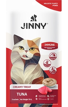 Jinny Ton Balıklı Creamy Kedi Ödülü 5x15 Gr Jinny Ton Balıklı Creamy Kedi Ödülü 5x15 Gr