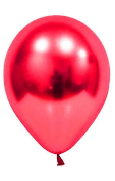 Balon Krom Parlak 12 İnc Kırmızı Pk10 Çok Renkli