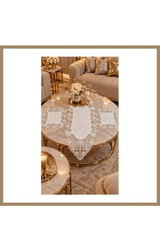 Kahveci.store 3 Parça Krem Gardenya Keten Runner Seti - Dantelli Sehpa, Konsol Ve Vitrin Örtüsü Takımı 22 Kahveci.store 3 Parça Krem Gardenya Keten Runner Seti - Dantelli Sehpa, Konsol Ve Vitrin Örtüsü Takımı 22