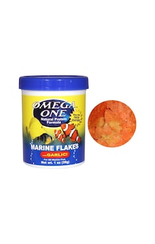 Omega One Garlic Marine Flakes 490 ML / 62Gr Deniz Balık Yemi