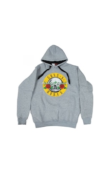 Guns N' Roses Logo Hoodie Kapüşonlu Sweatshirt Gri Çok Renkli