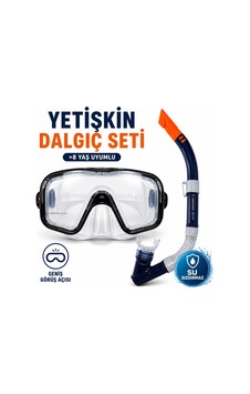 Yetişkin Dalış Maskesi Şnorkel Seti +8 Yaş Geniş Görüş Deniz Gözlüğü Siyah Yetişkin Dalış Maskesi Şnorkel Seti +8 Yaş Geniş Görüş Deniz Gözlüğü Siyah