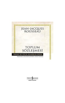 Toplum Sözleşmesi Hasan Ali Yücel Jean Jacques Rousseau Toplum Sözleşmesi Hasan Ali Yücel Jean Jacques Rousseau