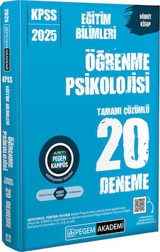 2025 Kpss Eğitim Bilimleri Öğrenme Psikolojisi Tamamı Çözümlü 20 Deneme Pegem