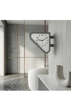 Fibrika Store Retro Modern Üçgen Duvar Saati - Mat Antrasit Tasarım Saat - Gri Fibrika Store Retro Modern Üçgen Duvar Saati - Mat Antrasit Tasarım Saat - Gri