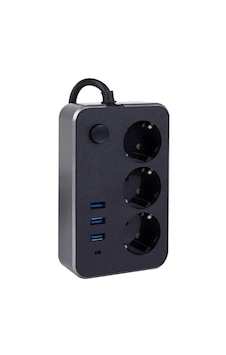 Termal Akım Korumalı Isıya Dayanıklı 3lü Priz 2x Usb 1 Type-c 2 Metre Kablo Aç Kapa Anahtarlı 2 M Termal Akım Korumalı Isıya Dayanıklı 3lü Priz 2x Usb 1 Type-c 2 Metre Kablo Aç Kapa Anahtarlı 2 M