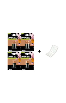 Duracell 2500 mAh Şarjlı AA Kalem Pil 4'lü + 750 mAh AAA İnce Kalem Pil 4'lü + Pil Kutusu