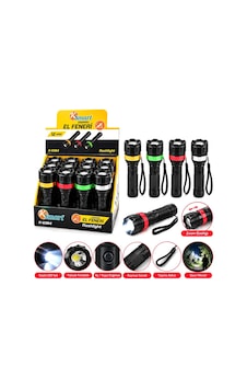 Ers- 12 Adet Zoomlu El Feneri 3xaaa Pilli Renkli Plastik K-0384 Ers- 12 Adet Zoomlu El Feneri 3xaaa Pilli Renkli Plastik K-0384
