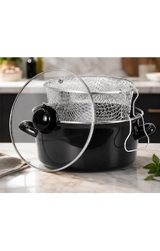 Elis Concept Emaye Kızartma Tenceresi 24 Cm/4lt Siyah