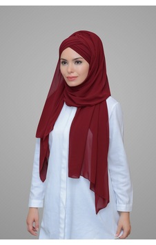 Hürrem Bone Bordo Pratik Hazır Geçmeli Bone Şal Şifon Kendinden Boneli Üç Ban Hürrem Bone Bordo Pratik Hazır Geçmeli Bone Şal Şifon Kendinden Boneli Üç Ban