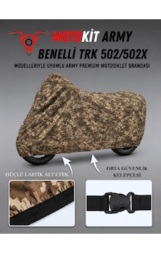 Benelli Trk 502 / 502x Army Premium Kamuflaj Desenli Suya Ve Güneş Işınlarına Dayanıklı Motosiklet Brandası Benelli Trk 502 / 502x Army Premium Kamuflaj Desenli Suya Ve Güneş Işınlarına Dayanıklı Motosiklet Brandası