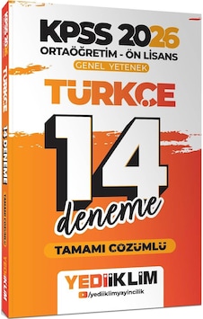 Yediiklim 2026 Kpss Ortaöğretim Ön Lisans Genel Yetenek Türkçe Tamamı Çözümlü 14 Deneme Yediiklim 2026 Kpss Ortaöğretim Ön Lisans Genel Yetenek Türkçe Tamamı Çözümlü 14 Deneme