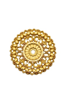 Hürrem Altın Renk Yuvarlak Süs - Gold 19x19 Cm Karışık