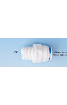 Su Arıtma Fitting 1/4'' Vida 6 Mm Hortum Bağlantı 10 Adet